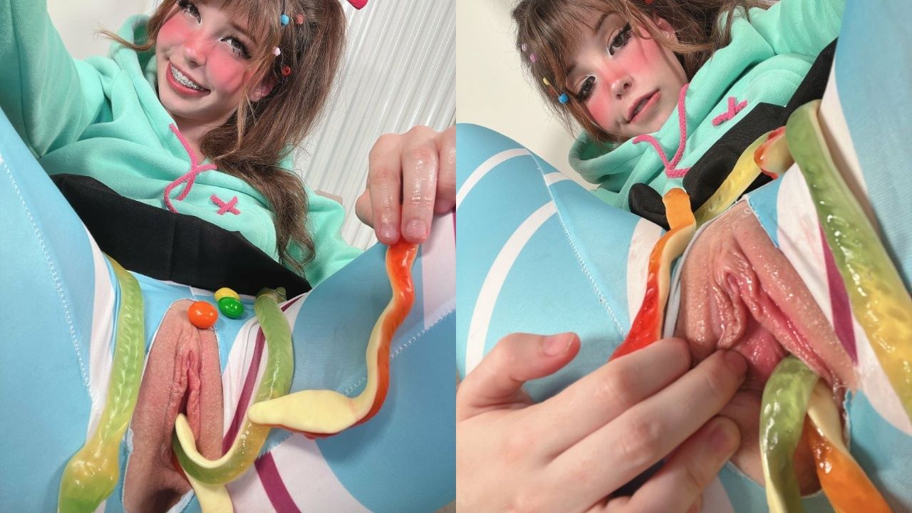 Belle Delphine Candy In Pussy Onlyfans Leaked Gummies Fotoset