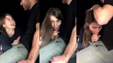 Cute Girl Sucks Cock in Public Swallows Cum Video