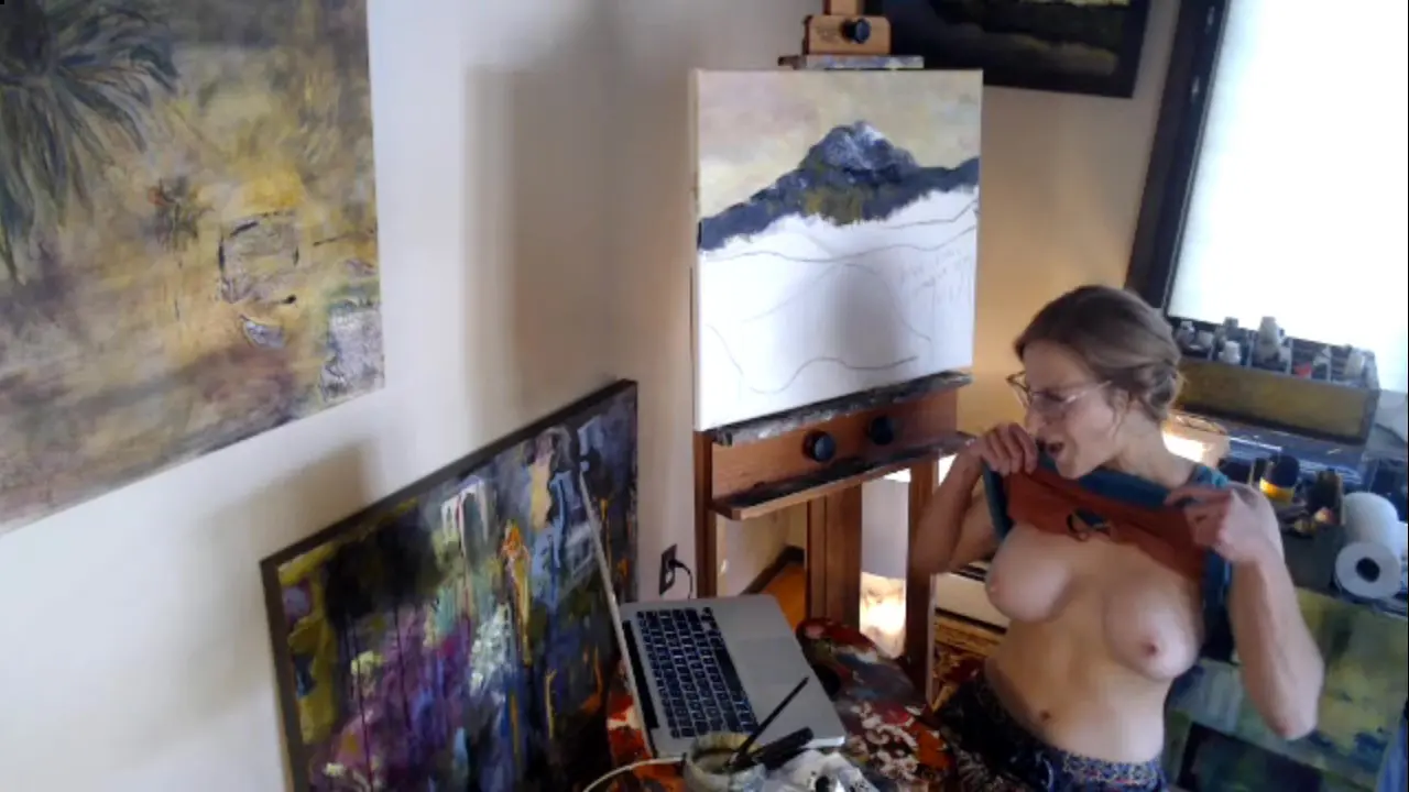 Milf Twitch Streamer Mostrando puntos para Chat